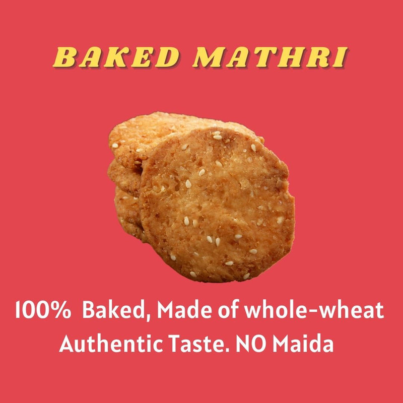 Baked Mathri, Khakhra - 100% Wholewheat (Atta)